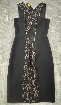 sachin and babi light blue dress BCBG Maxazria Dress Claudine NWT Women's Size 0 Black Lace Back Zipper  Dillards