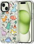 iPhone 15 6.6ft Military-Grade Drop Protection Clear Dinosaur Tpu Land Case
