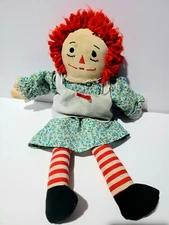 Raggedy Ann Rag Doll 15" Vintage Dolly Handmade Toy See Photos & Description 