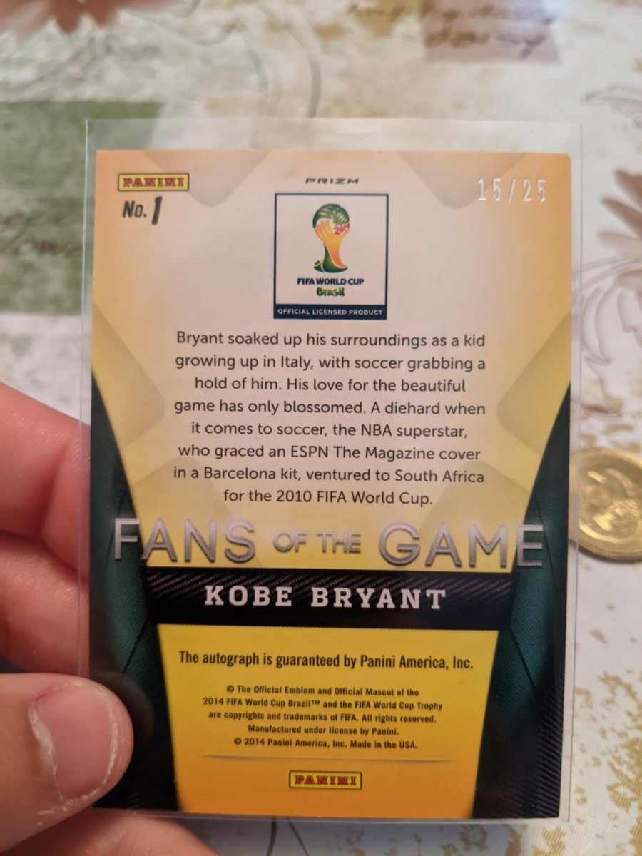 2014 Panini Prizm World Cup Fans of the Game Auto Kobe Bryant