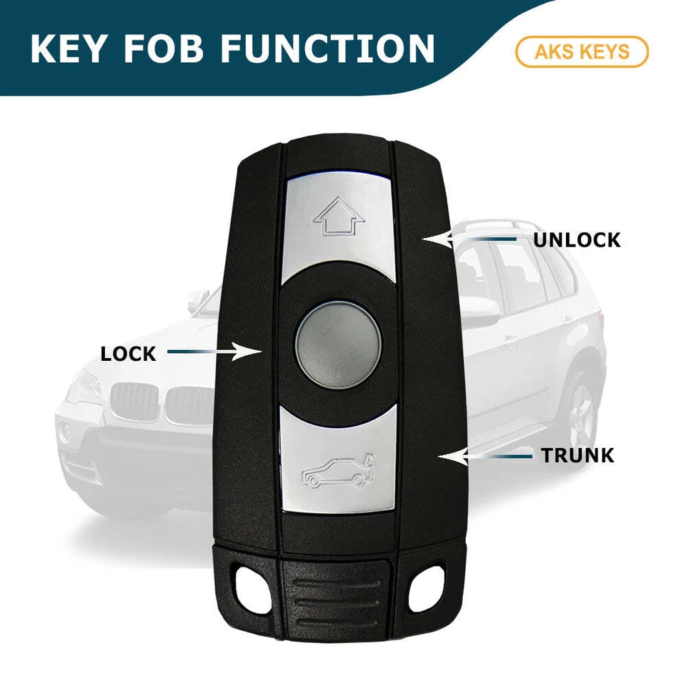 Replacement for BMW 335i 2007 2008 2009 2010 2011 2012 Smart Remote Key Fob - Image 4 of 4