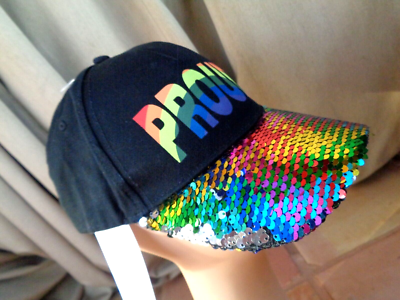 Proud Rainbow Sequin baseball hat unisex collection 18 | eBay display picture 1