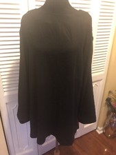 Kendall & Kylie Black Bell Sleeve Lace Up Dress NWT - Small