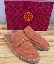 Tory Burch Seaside Mule Espadrille / Natural Suede Orange