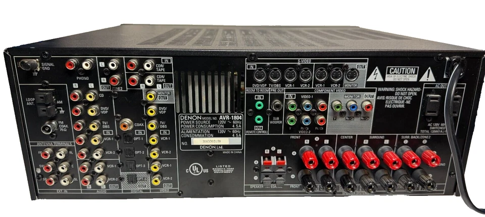 Denon AVR-1804 AV Receiver Dolby Digital Bundle remote And Manual. Please Read - Image 3 of 4
