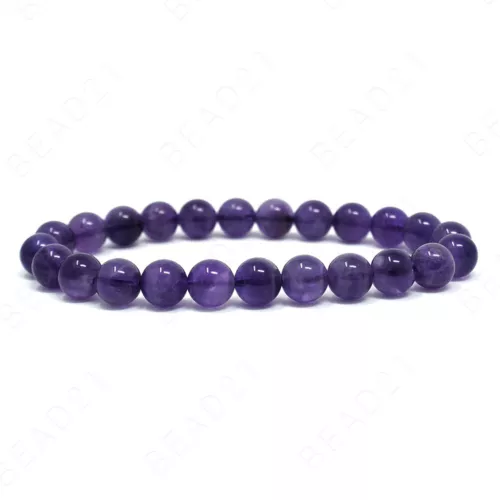 Bracciale Fatto a Mano Pietre Naturali Perline Tondo Elastico Guarigione Reiki 8mm - Foto 9 di 37