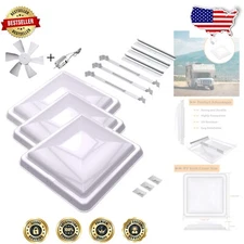 High-Performance 14" RV Vent Covers & Fan Motor Set - 3 Pack for Every Journey