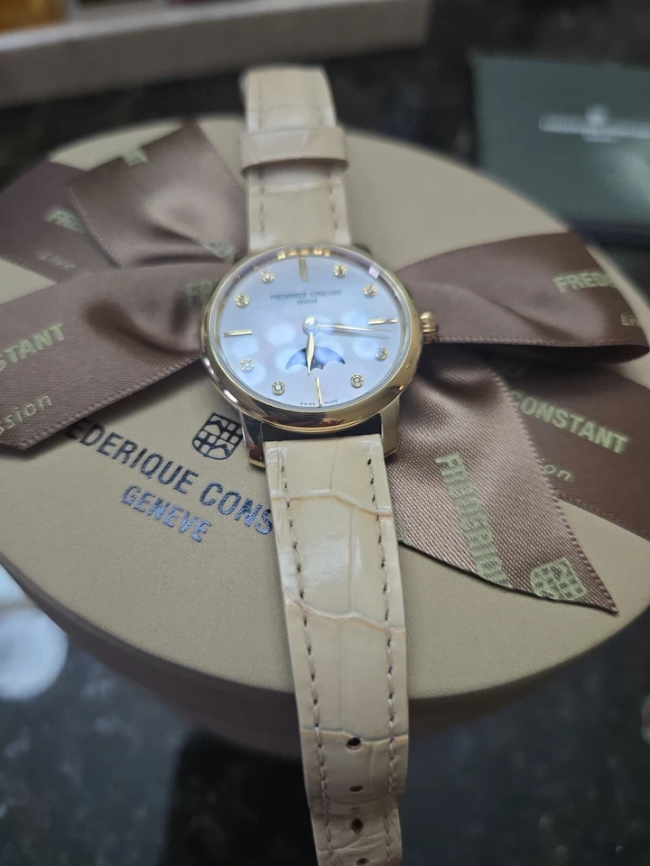 Frédérique Constant Slimline White Mother of Pearl Women's Watch - FC-206MPWD1S5 - Image 4 of 4