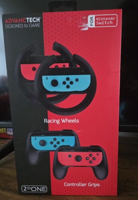 Advanctech 2 In One Racing Wheels And Controller Grips For Nintendo Switch NIB