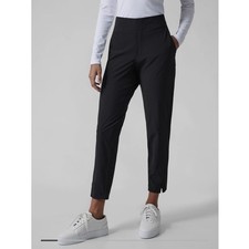 Athleta Brooklyn Ankle Pants Black High Rise Tapered Stretch Trousers Womens 4