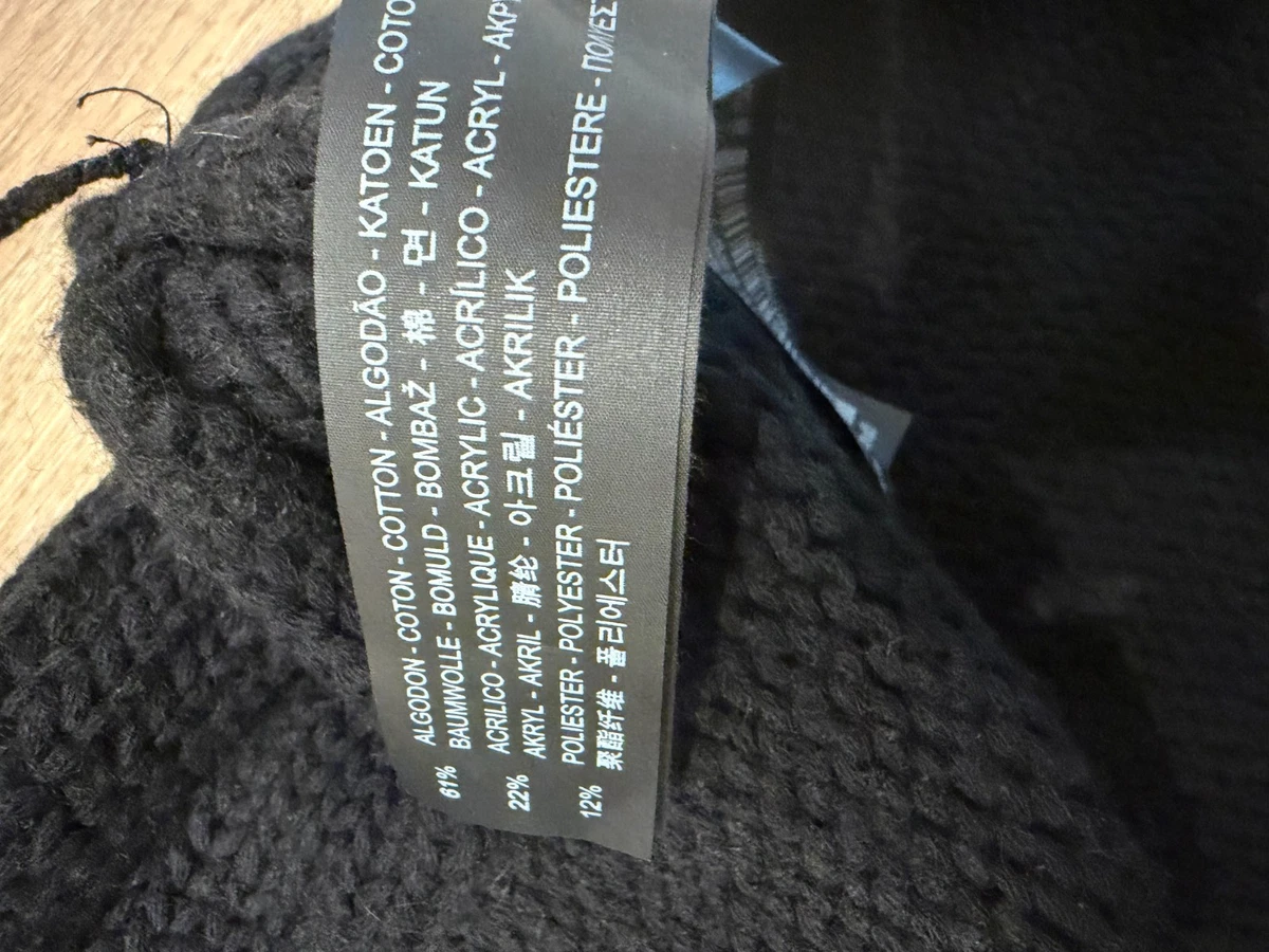 Excellent Cond Zara Black White Colorblock Chunky Sweater Size S Pullover Tunic