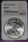ESTATE FIND 2016 - NGC MS69 AMERICAN SILVER EAGLE DOLLAR!!  #B52607