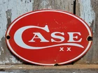 VINTAGE CASE XX KNIFES PORCELAIN SIGN KNIVE SPORTING GOODS EDGE CUTLERY OVAL 9"