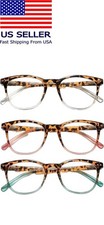 Reading Glasses Cat Eye Blue Light Blocking 3 Piece Set Strength 1.50 new