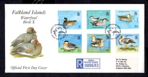 Falkland Islands - 1999 Waterfowl Birds Series 10 First Day Cover