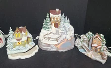 Lighted Christmas Village House Building Bridge Accessories LOT Dept 56