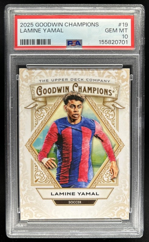 2025 Upper Deck Goodwin Champions Lamine Yamal #19 PSA 10 GEM MINT