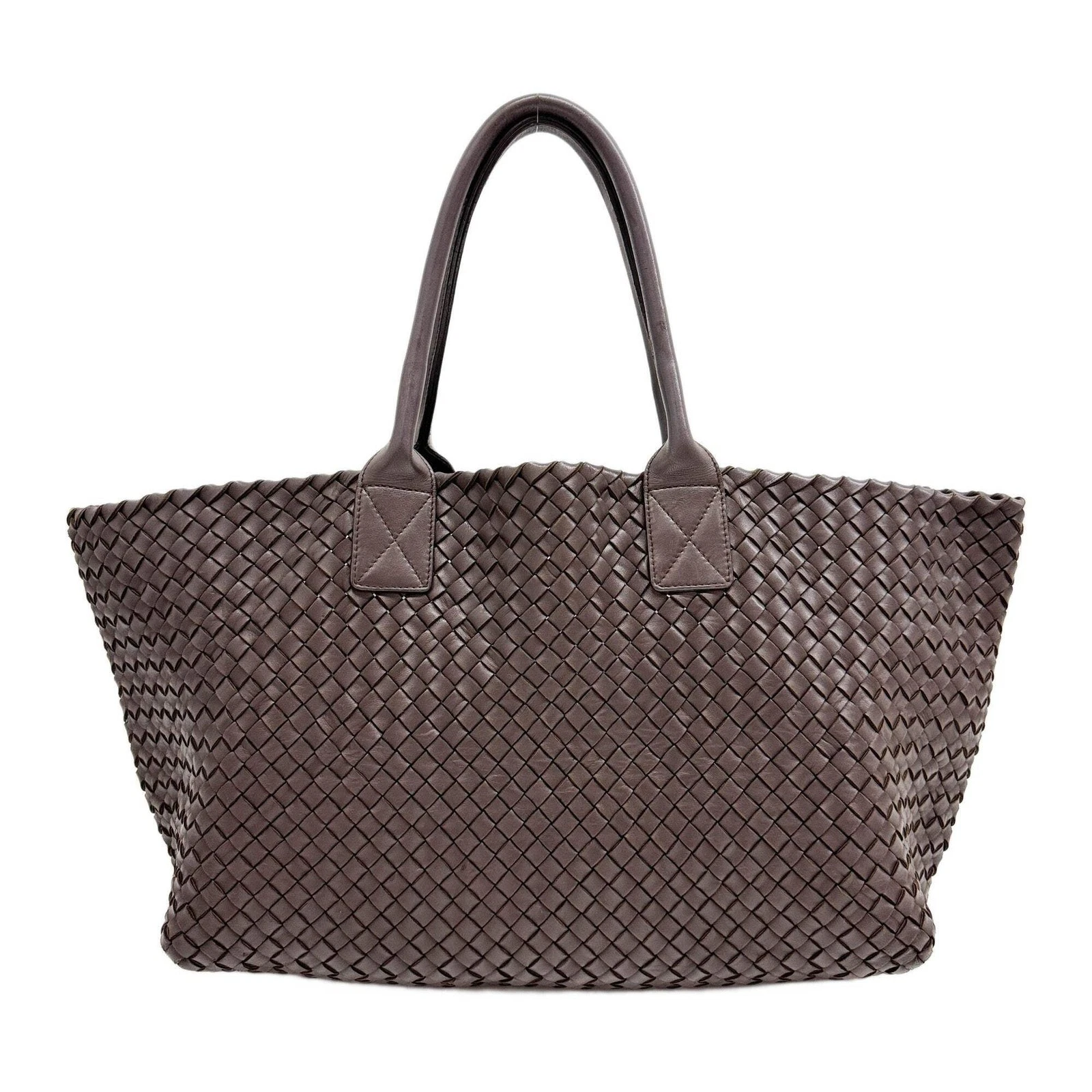 Bottega Veneta — BOTTEGA VENETA Cabat Intrecciato Brown Leather Tote Bag