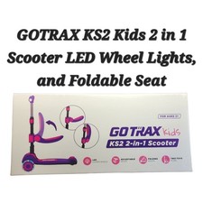 GOTRAX KS2 Kids Scooter 2-in-1 LED Wheel Lights, and Foldable Seat Purple