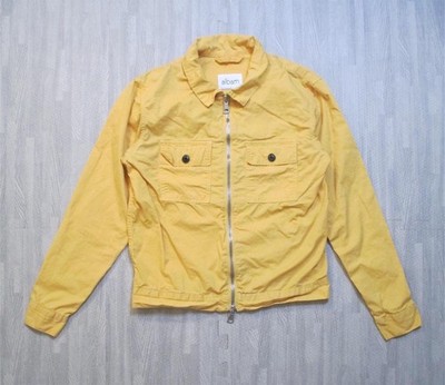 Albam Jacke Herren XS Gelb Baumwolle Utility Zip Up Jacket Sommer