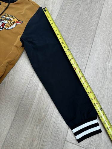 Kapuzen College Jacke NEU mit Etikett Herren L Gold Schwarz Reason Marke Patches Knöpfe - Bild 16 von 16