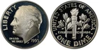 1995 S 90% Silver Roosevelt Dime Deep Cameo Gem Proof