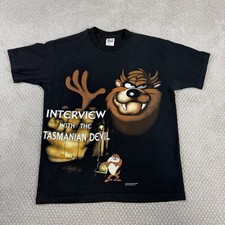 Vtg Looney Tunes Interview With The Tasmanian Devil Shirt Sz L Single Stitch