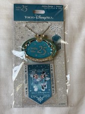 Tokyo DisneySea 25th Anniversary Badge & Ribbon Disney Resort Disneyland Mickey