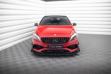 Frontlippe + Flaps passend für Mercedes A 45 AMG Aero W176 FL schwarz Hochglanz Frontlippe + Flaps passend für Mercedes A 45 AMG Aero W176 FL schwarz Hochglanz