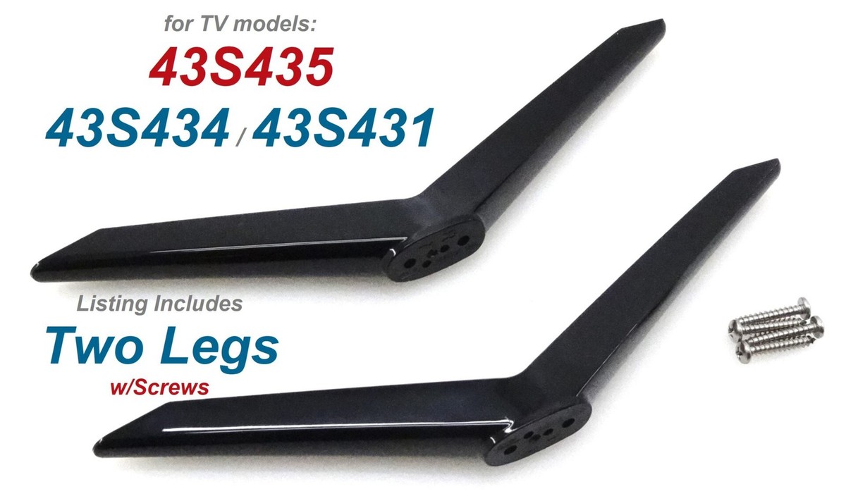 New TCL 43S435 43S434 43S431 Stand Legs w/Screws [68-641050 / 68
