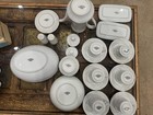 Mikasa Kristina Porcelain White Silver Rim Embossed Dinner 24 pc Set Japan — photo 6