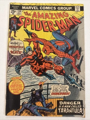 Amazing Spider-Man #134 1974 2nd Punisher & 1st Tarantula MVS Intact VG