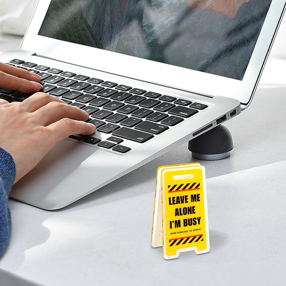 Desktop Note Holder Warning Sign Shaped Desktop Message Clip Funny ...