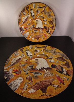 Vtg 1969 Springbok Circular Puzzle ''Birds of Prey'' PZL6032 1 Pc Missing