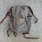 Vintage SWEDISH ARMY M39 BACKPACK Leather Canvas Frame WW2 Era Rucksack Military