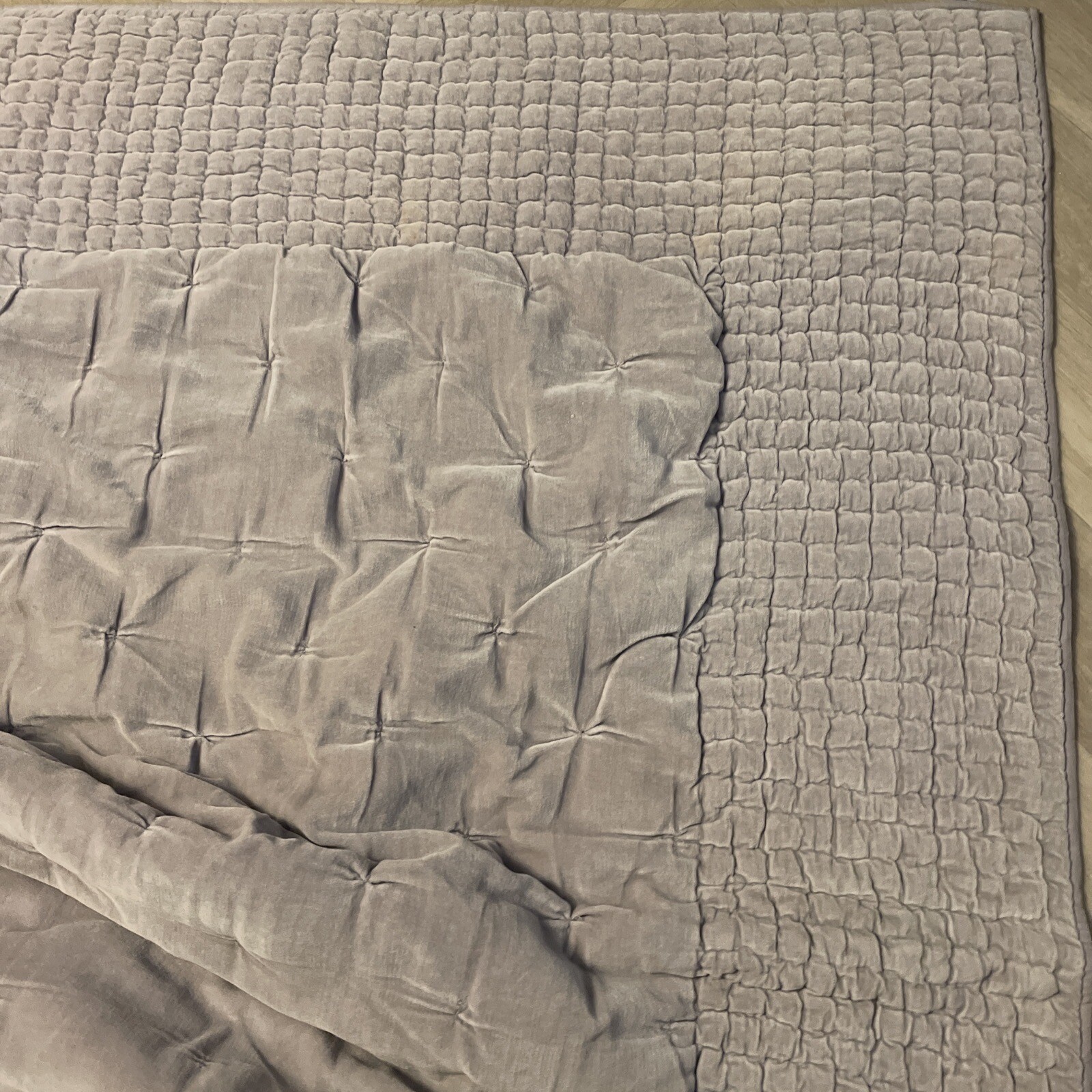 Next Quilted Bedspread Large 150x200cm Pale Grey/lilac Colour eBay