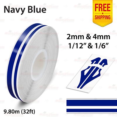 Zwei Linien Doppel Streifen Auto Motorrad RTV AUFKLEBER Dekorstreifen 2mm & 4mm