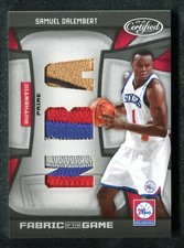 2009-10 Panini Certified NBA Die Cuts Prime Patch Samuel Dalembert 6/25 76ers