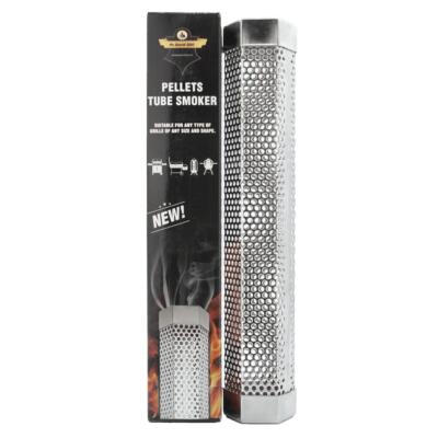 Mr. Barrel BBQ Pellets Tube Smoker aus Edelstahl für heiß und kalt räuchern