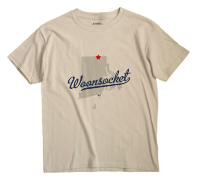 Woonsocket Rhode Island RI T-Shirt MAP