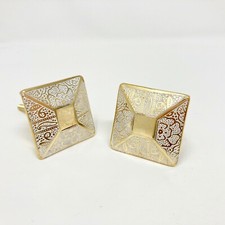 Brass Moroccan White Gold Square Drawer Knob Cupboard Pull Drawer Brass Etched 