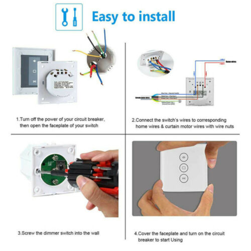 Smart Vorhang Schalter WIFI Wandschalter Wlan Touch Alexa Rolloschalter APP DHL - Bild 6 von 12