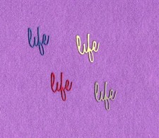 LIFE die cuts scrapbook cards