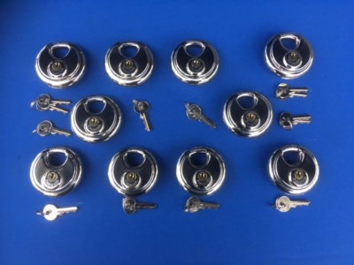 Diskusschloß ,Padlock Containerschlösser  ,Gleichschließend 20 Stück