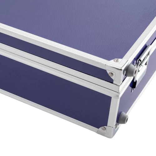 100 Graded Certified Coin Slab Aluminum Blue Storage Travel Box Protector Case - Picture 11 of 13