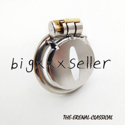 Small Flat Cage Sissy Chastity Lock Male Chastity Belt Rings Stainless Steels