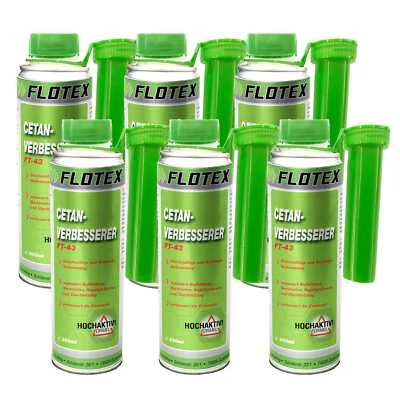 Flotex Cetan Verbesserer, 6 x 250ml Diesel Additiv Booster für Dieselmotoren