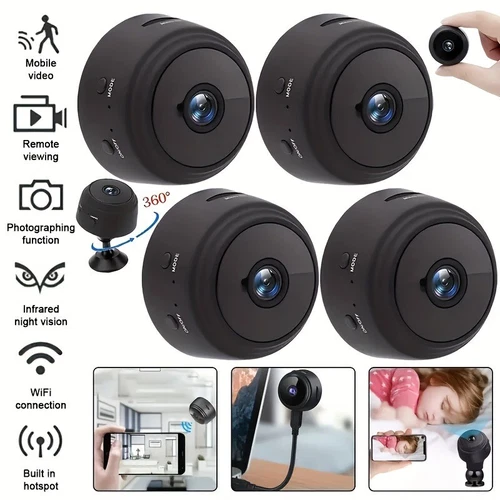 3/4Pcs New 2025 Mini Camera Wifi 1080P HD IP Camera Wireless With Night Vision