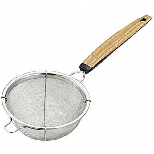 Colador de té japonés de malla fina con mango de acero inoxidable hecho en Japón 2459 Foto 2 de 4
