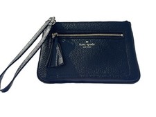 EUC Kate Spade Tinie Chester Street Pebble Leather Wristlet Black WLRU3857